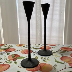Pottery Barn 12” bronze candlesticks✨